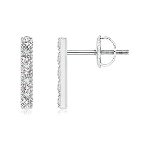 Diamonds Bar Stud Earrings 0.10 ctw.