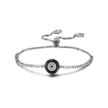 Charger l&#39;image dans la galerie, 925 STERLING SILVER EVIL EYE CHARM BRACELET
