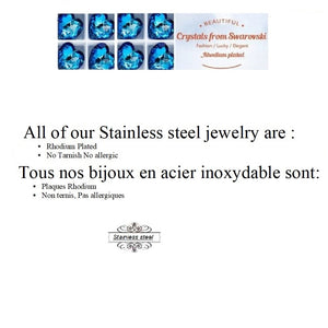 Stainless Steel Pendant  Made with Crystal from SWAROVSKI®