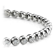 Charger l&#39;image dans la galerie, Diamond Bracelet In White Gold BEZEL (1.00 Ctw)
