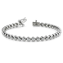 Charger l&#39;image dans la galerie, Diamond Bracelet In White Gold BEZEL (1.00 Ctw)
