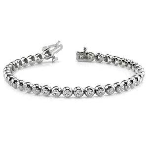 Diamond Bracelet In White Gold BEZEL (1.00 Ctw)