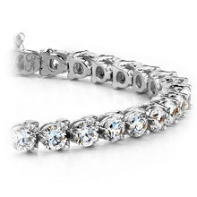 Load image into Gallery viewer, Diamond Tennis Bracelet In White Gold 3 PRONGS 2.00 CTW
