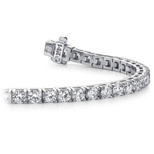 Load image into Gallery viewer, Diamond Tennis Bracelet In White Gold 4 PRONGS 3.00 CTW
