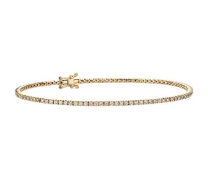 Four Prong Diamond Tennis Bracelet In 18K White/Yellow Gold (1.00 Ctw)