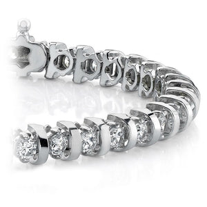 Diamond Bracelet Bar In White Gold (2.0 Ctw)