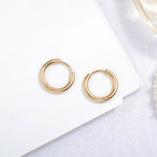 Charger l&#39;image dans la galerie, Fancy Stainless steel Hoops Gold color Earrings
