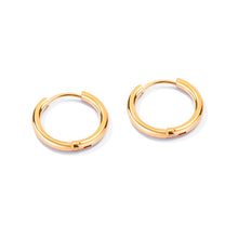 Charger l&#39;image dans la galerie, Fancy Stainless steel Hoops Gold color Earrings
