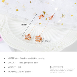 Fancy stainless steel STAR Earrings