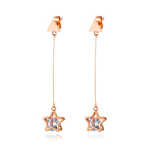 Fancy stainless steel STAR Earrings