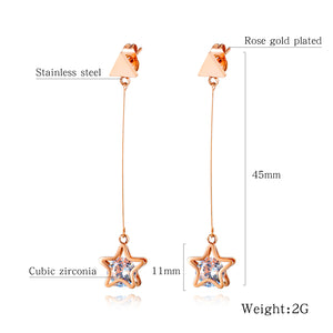 Fancy stainless steel STAR Earrings