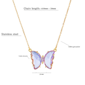 BUTTERFLY CZ NECKLACE