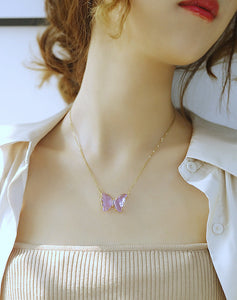 BUTTERFLY CZ NECKLACE