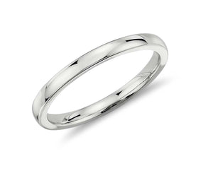 Gold wedding bands White-2MM