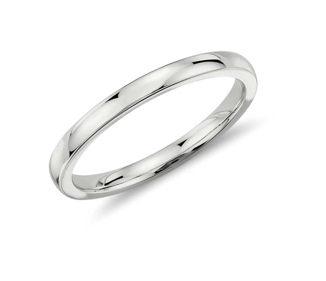 Gold wedding bands White-2MM