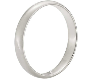 Gold wedding band White-3MM