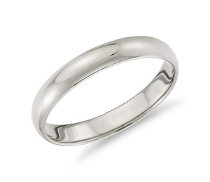 Gold wedding band White-3MM