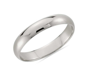 Gold wedding Bands White-4MM