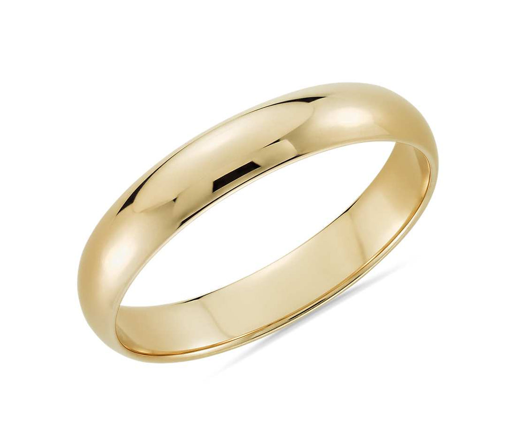 Gold wedding Bands Yellow-4MM