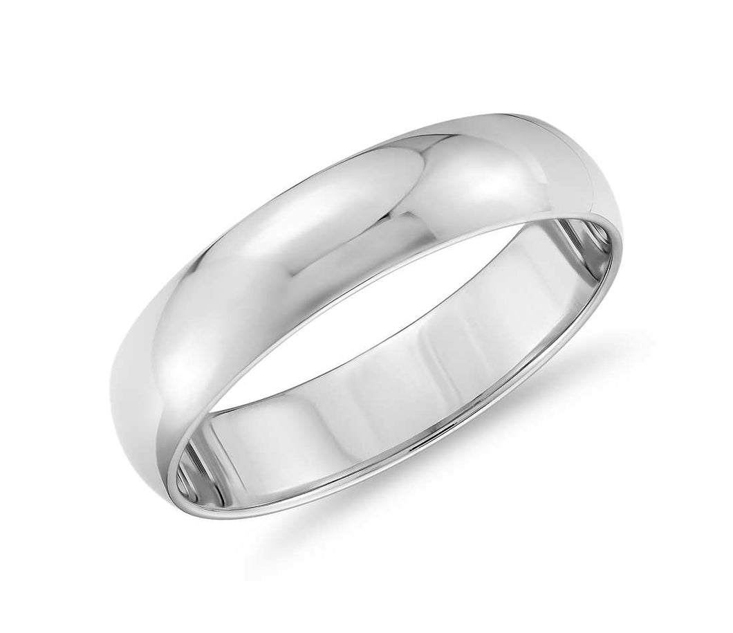 Gold wedding Bands White-5MM