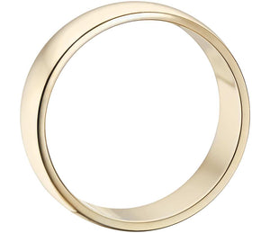 Gold wedding Bands Yellow-6MM