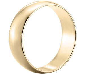 Gold wedding Bands Yellow-7MM