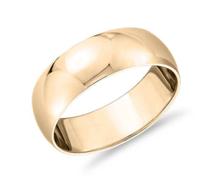 Gold wedding Bands Yellow-7MM