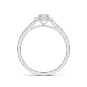 Round Diamond Halo Engagement Ring