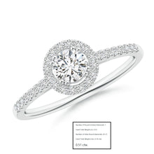 Charger l&#39;image dans la galerie, Round Diamond Halo Engagement Ring
