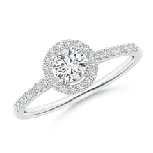 Charger l&#39;image dans la galerie, Round Diamond Halo Engagement Ring
