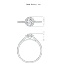 Charger l&#39;image dans la galerie, Round Diamond Halo Engagement Ring
