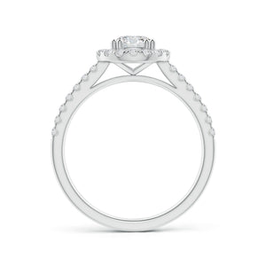 Round Diamond Halo Engagement Ring