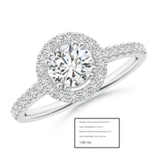 Charger l&#39;image dans la galerie, Round Diamond Halo Engagement Ring
