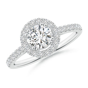 Round Diamond Halo Engagement Ring