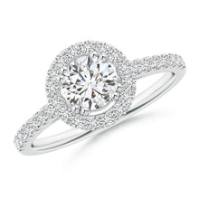 Charger l&#39;image dans la galerie, Round Diamond Halo Engagement Ring
