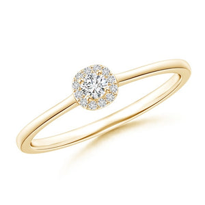 Round Diamond Halo Engagement Ring