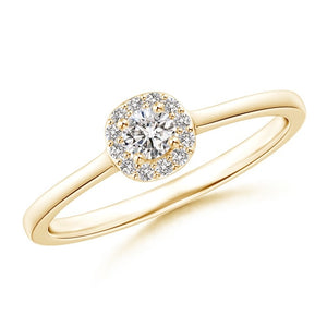 Round Diamond Halo Engagement Ring