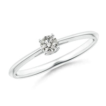 Charger l&#39;image dans la galerie, Diamond Solitaire Ring 14K White Gold
