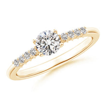 Charger l&#39;image dans la galerie, Diamond Classic Solitaire Ring Round 14K Yellow Gold
