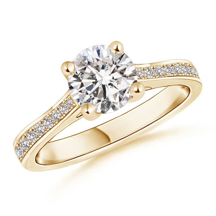 Diamond Cathedral Ring Solitaire Round