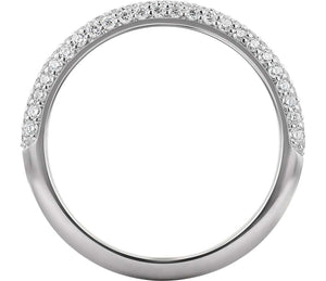 Diamond Wedding Micropavé Ring in 14K White Gold (1/3 ctw.)