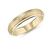 Charger l&#39;image dans la galerie, Dome Inlay Wedding Ring Comfort Fit Wedding Ring-5MM
