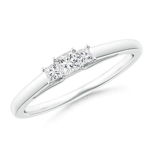 3-Stone Princess Cut Diamond Engagement Ring