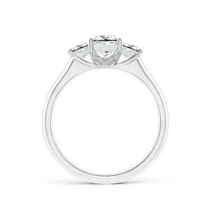 3-Stone Princess Cut Diamond Engagement Ring