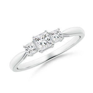 3-Stone Princess Cut Diamond Engagement Ring