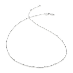 925 Sterling Silver Beaded Chain