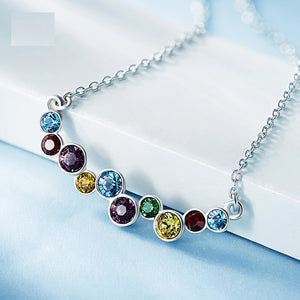 925 Sterling Silver Multi colors Pendant Made with Crystal From Swarovski(R)