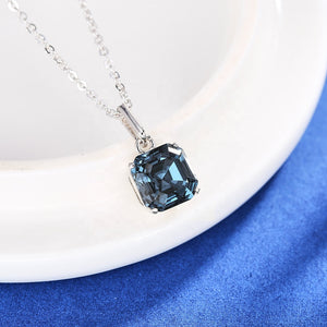 925 Sterling Silver Pendant Made with Sapphire Crystals from Swarovski(R)