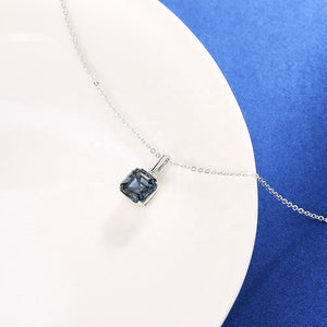 925 Sterling Silver Pendant Made with Sapphire Crystals from Swarovski(R)