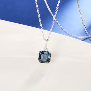 925 Sterling Silver Pendant Made with Sapphire Crystals from Swarovski(R)